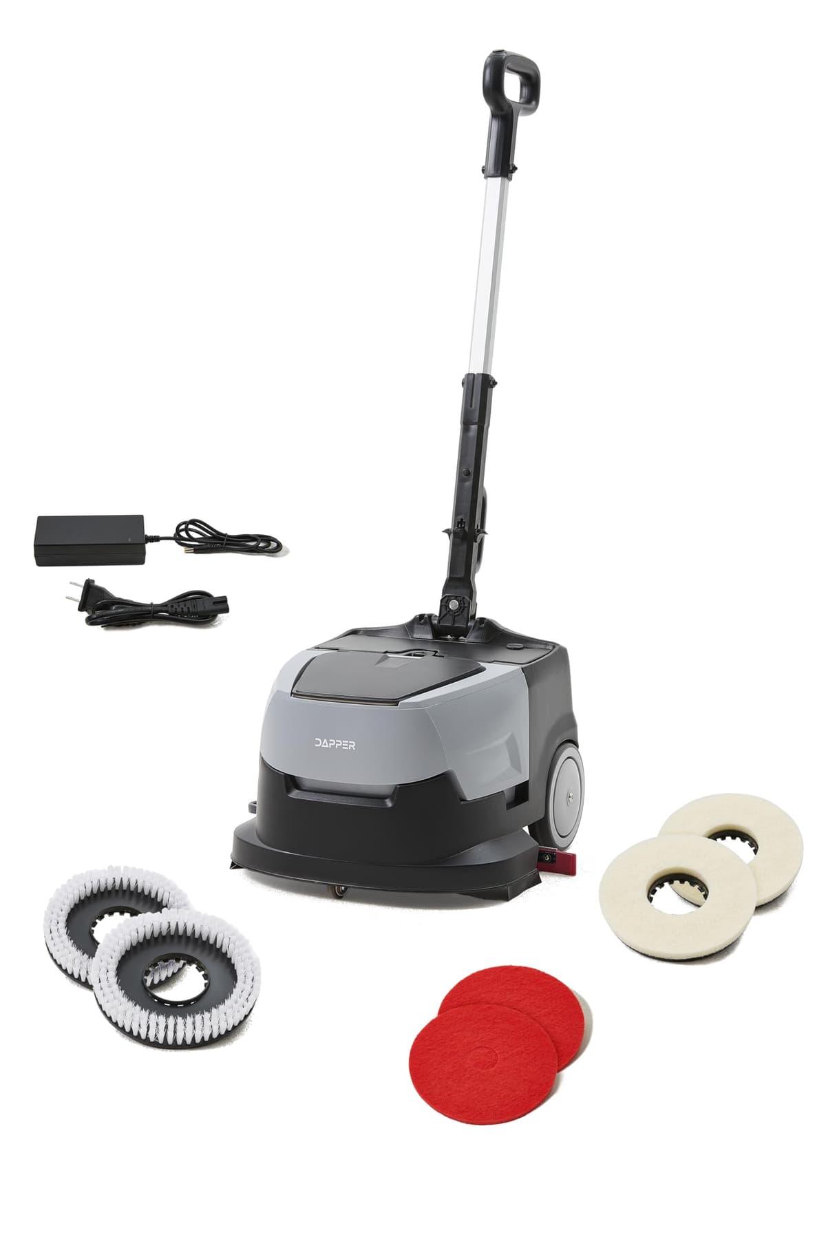 Dapper Supply Mini fregadora automática a batería 15" - portátil, 90 min de uso, 15" ancho de limpieza DP-WPFS1204