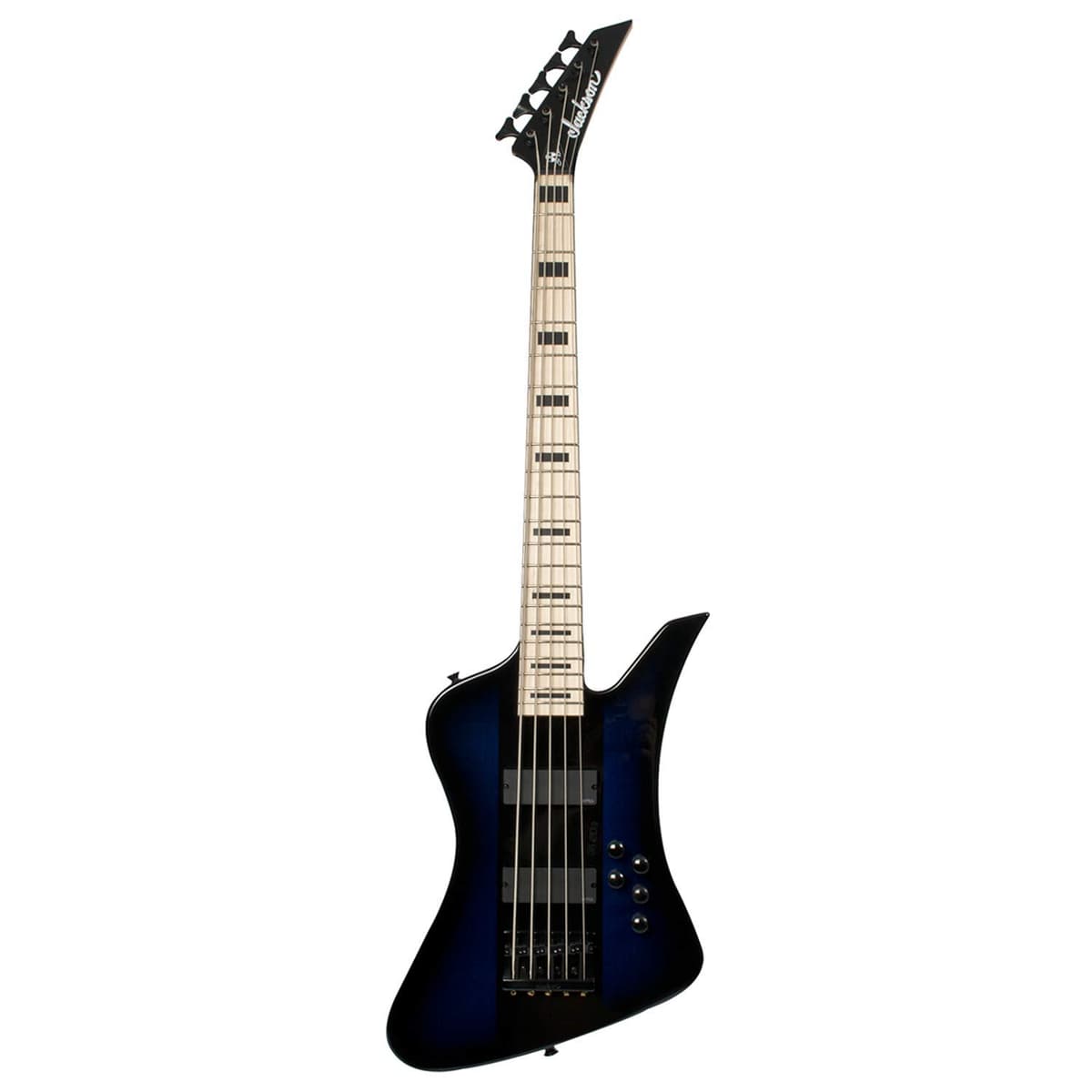Jackson Serie X Firma David Ellefson Bajo V de 5 Cuerdas Kelly Bird, Raya Azul, Diapasón de Arce 2919192522