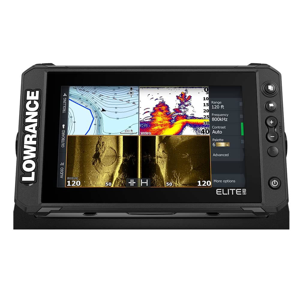 GPS City Lowrance Elite FS 9 Fish Finder con Active Imaging 3-en-1, C-MAP Contour+ y funda protectora 000-15692-001