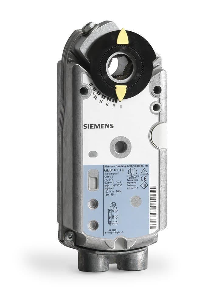 Siemens GEB161.1U Actuador electrónico sin resorte, modulación 0-10 Vdc