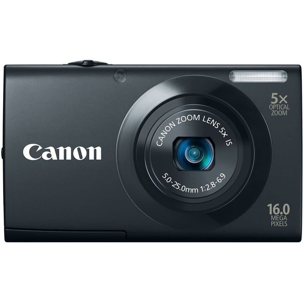 Canon PowerShot A3400 IS Cámara digital 16 MP con zoom óptico 5x y pantalla táctil de 3.0" (Negra) 6185B001