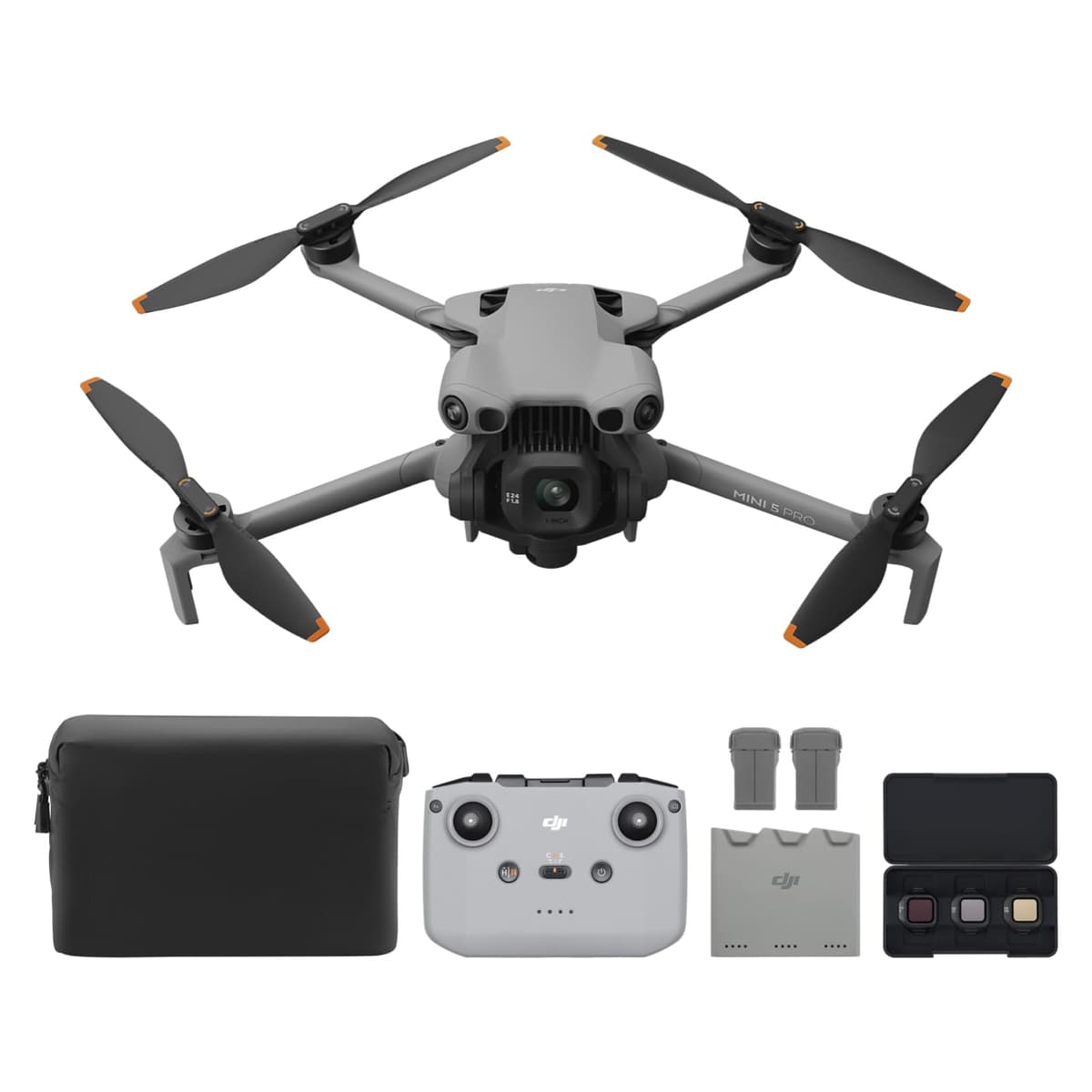 DJI Mini 5 Pro Fly More Combo con DJI RC-N3 - Drone con Cámara 1" CMOS, 4K, Omnidireccional Sensing, 3 Baterías 6937224123090