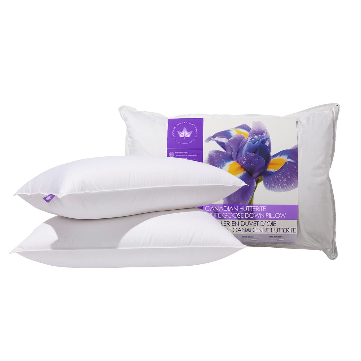 Canadian Down & Feather Company 2 Pack Almohada de Plumón de Ganso Hutterite - Firme, Talla King BK4597