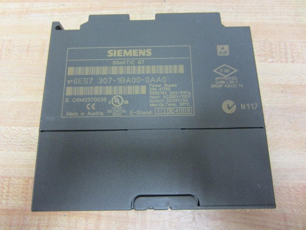 Siemens 6ES7 307-1BA00-0AA0 Fuente de poder PS307 24V 2A