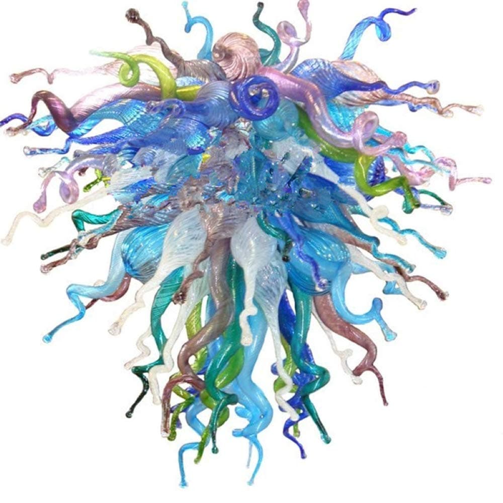 Zonstore Modern Art Deco Chandelier, Hand Blown Glass 32" LR979-80*90cm
