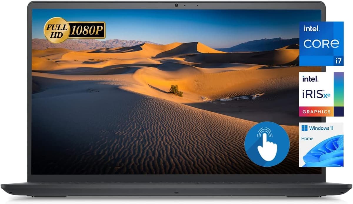 Dell Inspiron 15 3530 Notebook, pantalla táctil FHD de 15.6", Intel Core i7-1355U, 32GB RAM, 1TB SSD, cámara web, HDMI, Bluetooth, Wi-Fi 6, Windows 11 Home, negro 3511