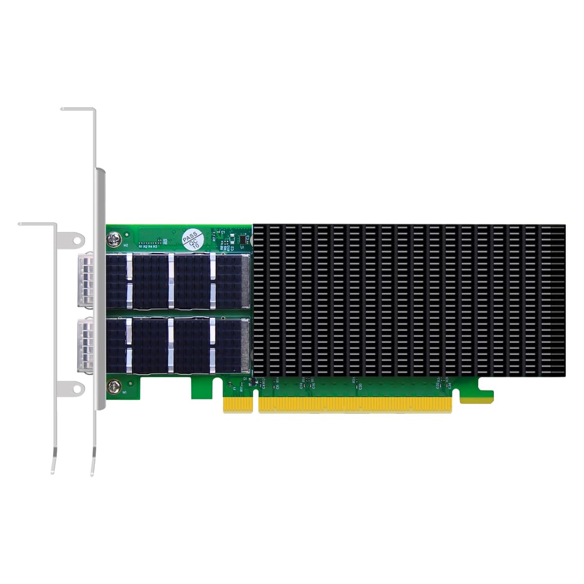 GLOTRENDS ST7438 Tarjeta de Red Ethernet 2 Puertos 200 Gb QSFP56 con Controlador Mellanox ConnectX-6, Interfaz PCIe 4.0 x16, RDMA (RoCE), No Infiniband