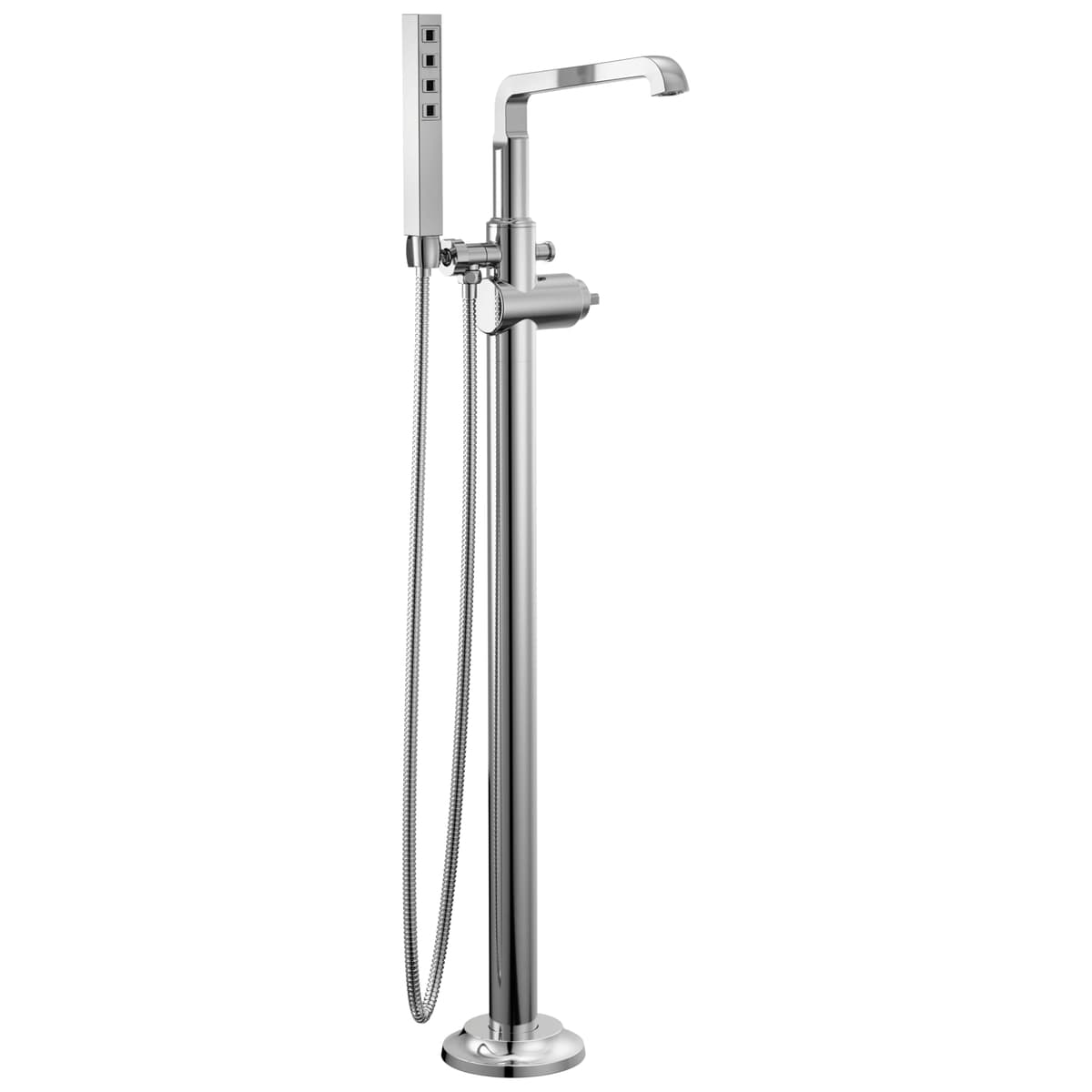 Delta Tetra Grifería de Piso para Bañera Freestanding con Ducha de Mano, Cromo T4789-PR-LHP-FL
