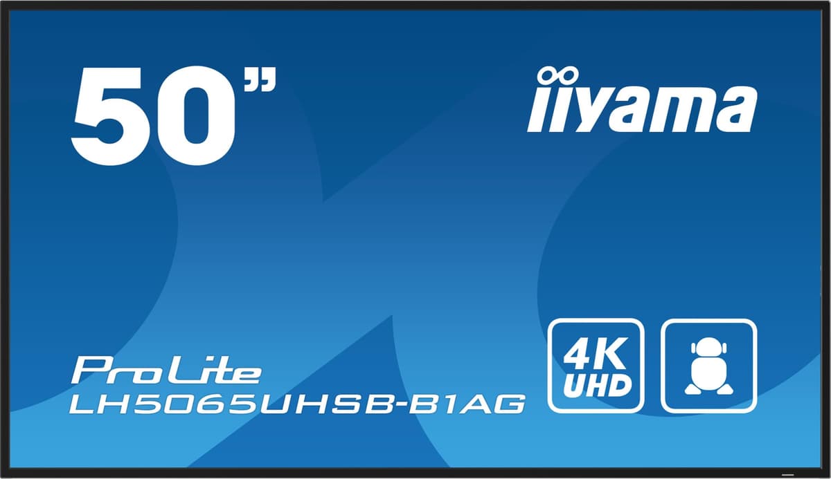 iiyama LH5065UHSB-B1AG Pantalla 50" 3840 x 2160 UHD 5000:1 HDMI DP