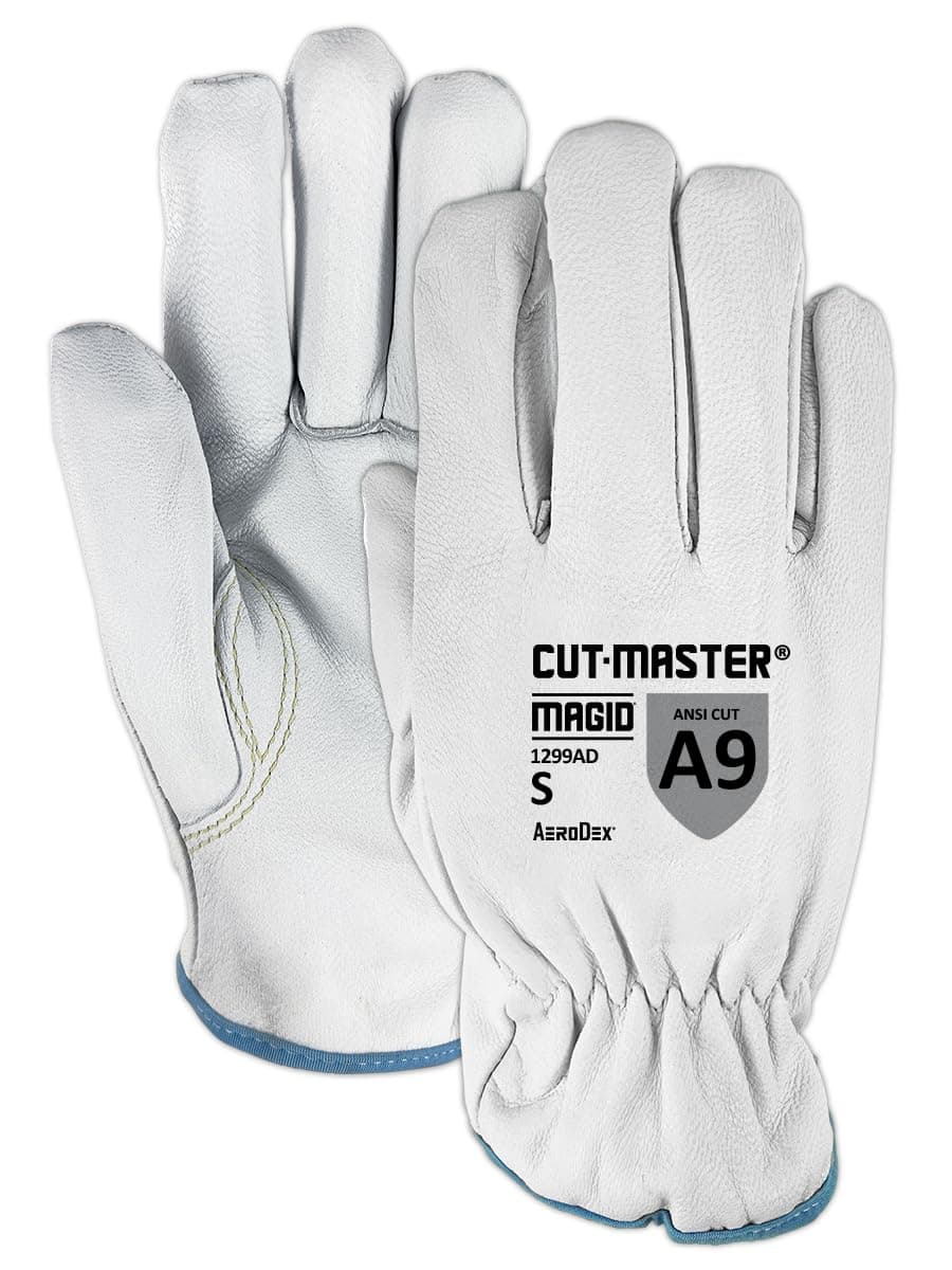 MAGID Cut-Master AeroDex Guantes de conductor en piel de cabra forrados, 48 pares, 7/Small, 1299AD 1299ADS-M-48-1-M
