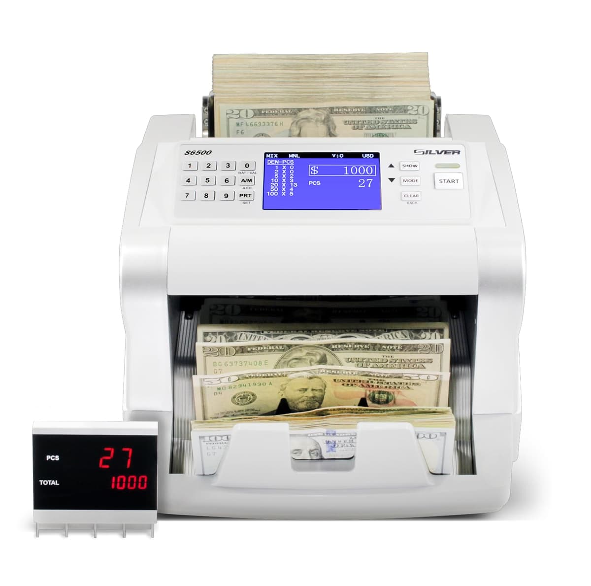 AccuBanker S6500 Contadora de Billetes Mixtos con Detección 5 Puntos S6500MP