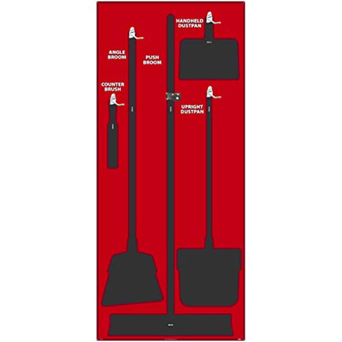 NMC SB105ACP 5S Tablero de Sombra para Limpieza, Rojo/Negro, 68"X30", Panel Compuesto de Aluminio (Herramientas Vendidas por Separado)