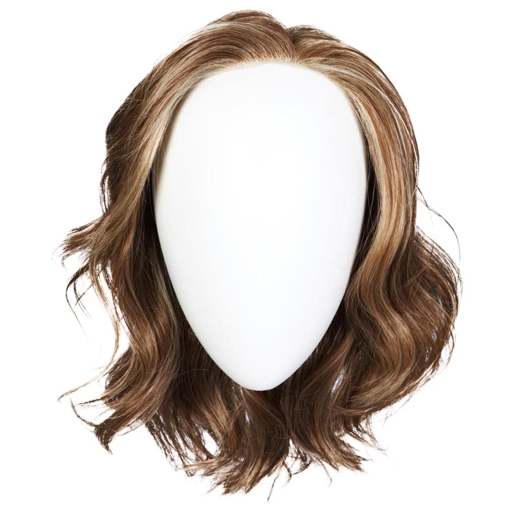 Hair u wear Raquel Welch Director's Pick Peluca en capas largo hasta los hombros con base anudada a mano, talla Petite-Average, RL12/22SS Shaded Cappuccino
