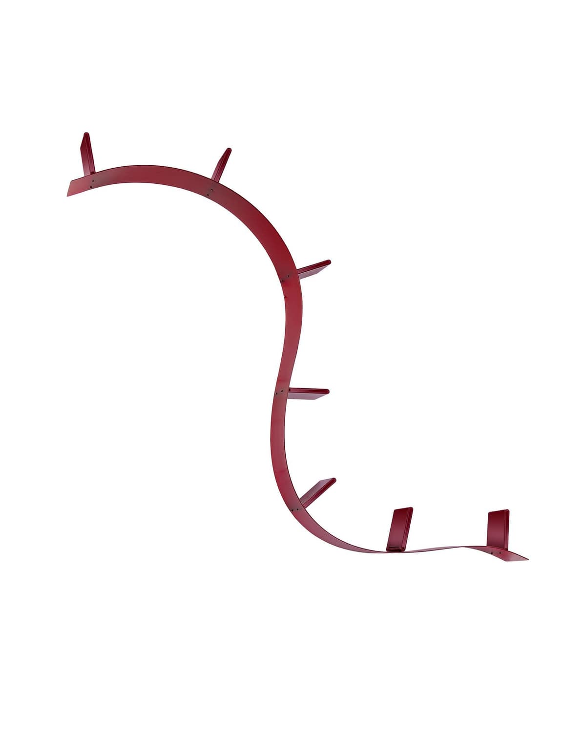 Kartell Bookworm 8003/C8 Estantería Flexible Opaline Wine Red