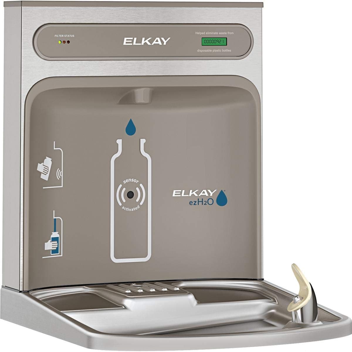 Kit de adaptación para estación de llenado de botellas Elkay LZWSRK ezH2O para la familia EZ con filtro, no refrigerada
