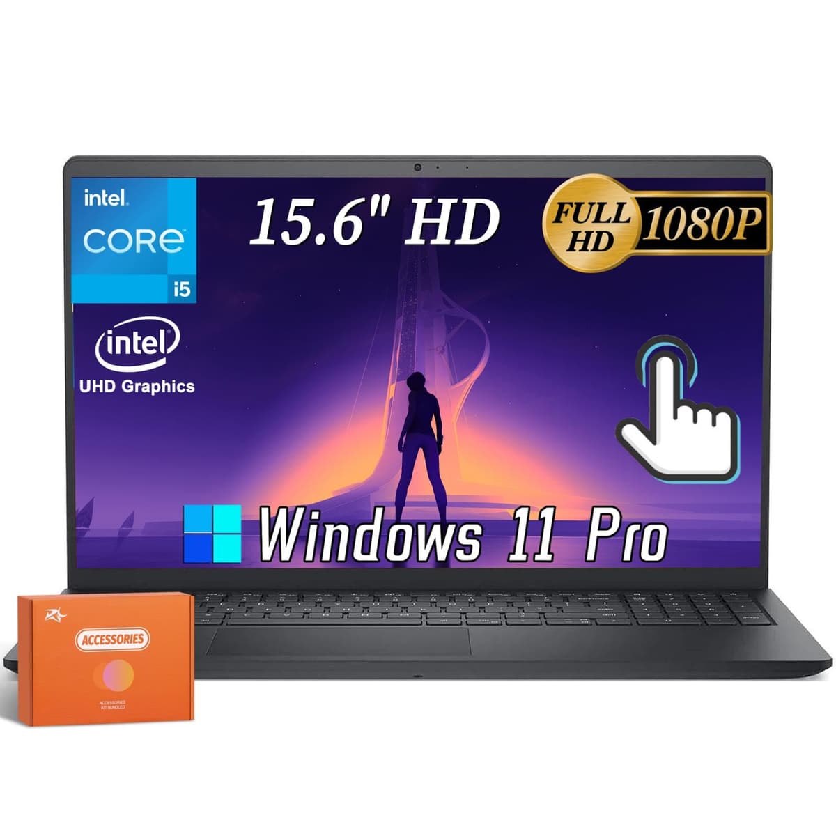 Dell Inspiron 15 i3520 15.6" FHD táctil, Intel i5-1235U, 64GB RAM, 2TB SSD, Windows 11 Pro Dell laptop
