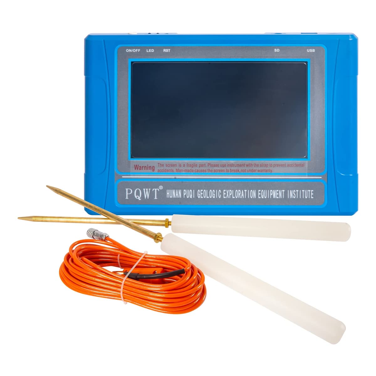 Detector de agua subterránea portátil PQWT-TC300, mapeo automático y pantalla táctil