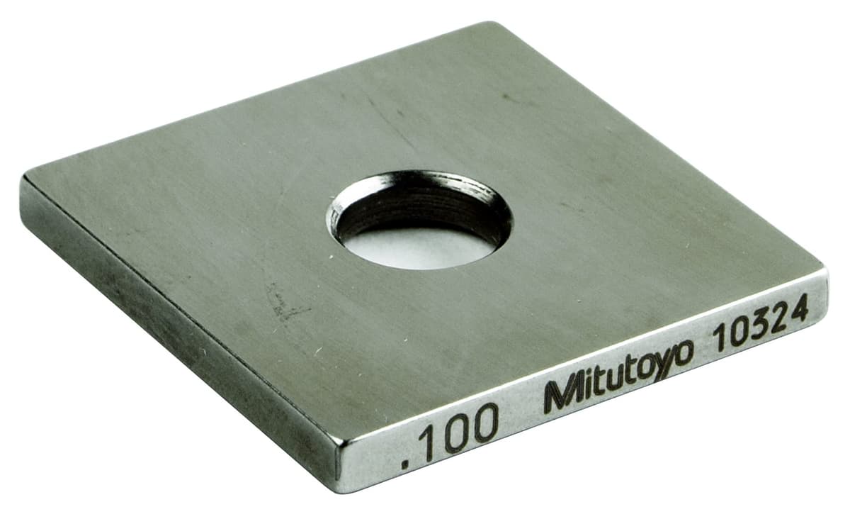 Mitutoyo Gage Block cuadrado acero grado 0, 12" - con certificado ASME 614223-531