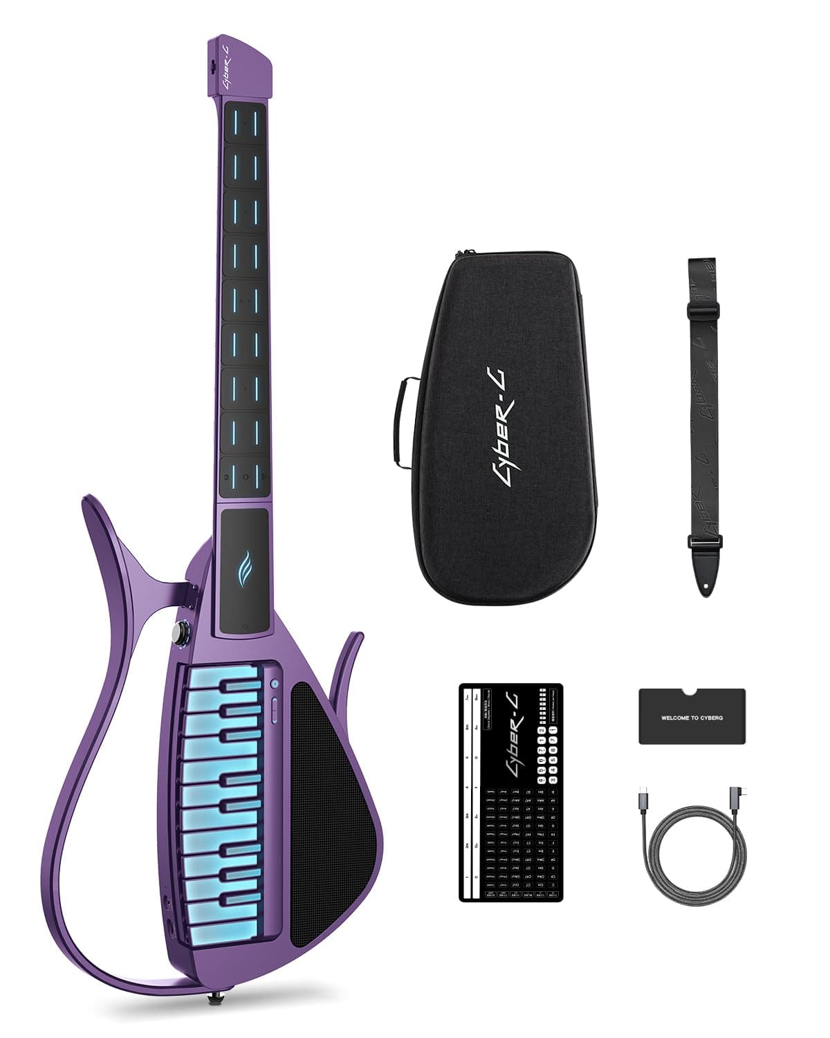 Enya CYBER-G Stringless Smart Guitar plegable con 20 sonidos integrados