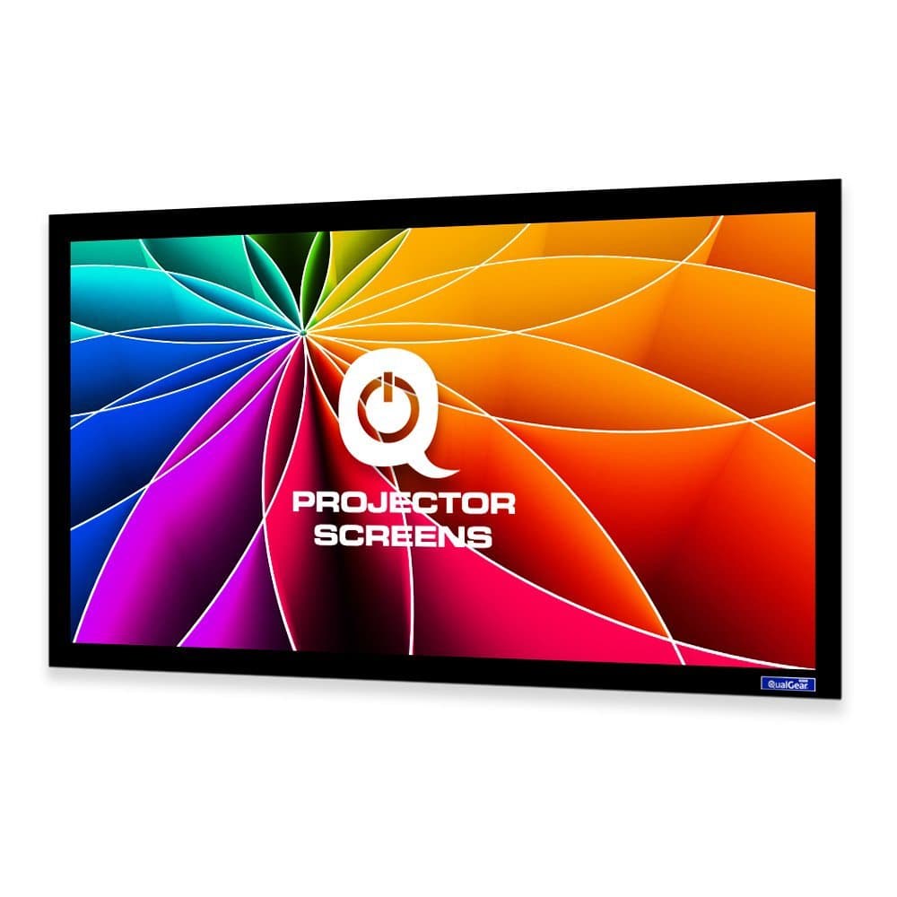 QualGear QG-PS-FF6-169-150-S Pantalla fija 150" 16:9, tela reflectiva plateada 2.5 gain, 4K/3D