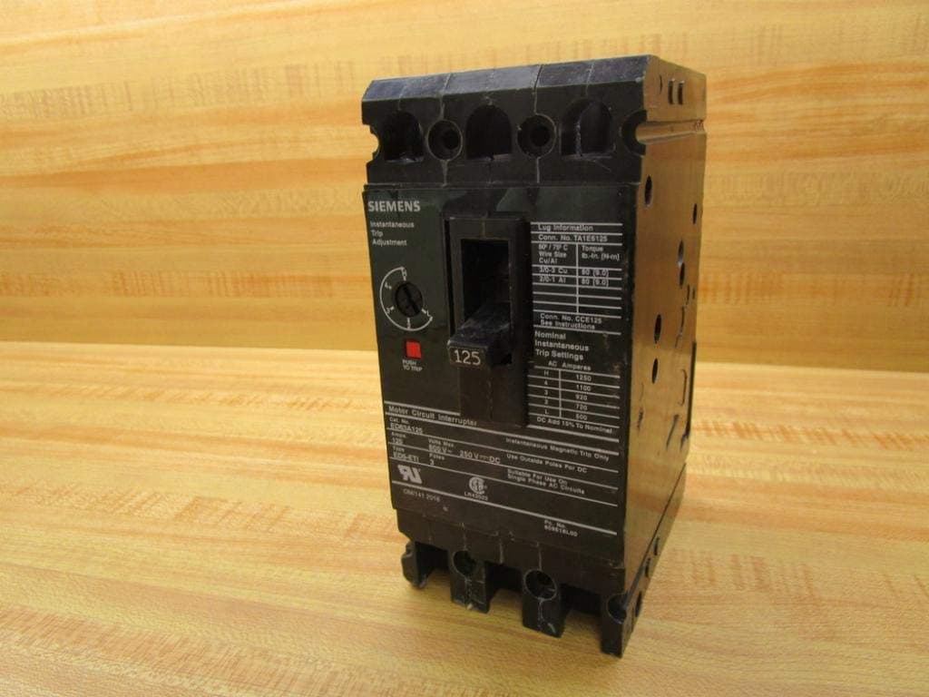 SIEMENS ED63A125 Protector de circuito para motor 125A