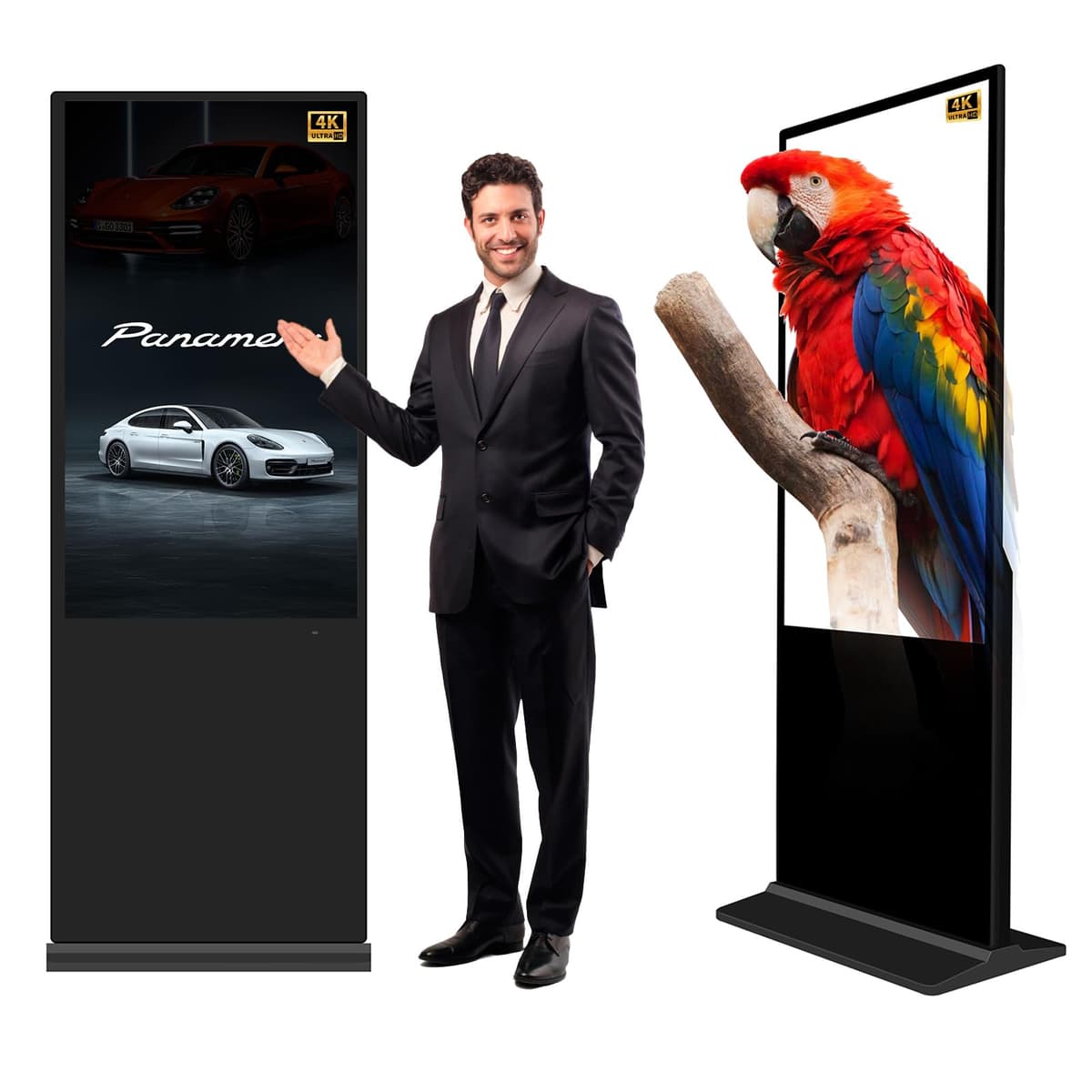 ZPNUZDU 55" Digital Signage 4K - Kiosco interactivo Android, Pantalla táctil, Soporte de pie 55in-4K-Standing signage