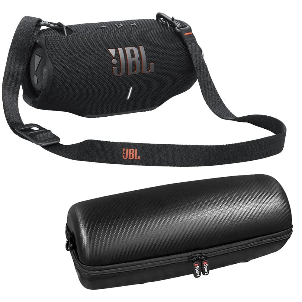 JBL Xtreme 4 Bluetooth Speaker con funda gSport Carbon Fiber (Negro) GSPORT-XTREME4-BLACK