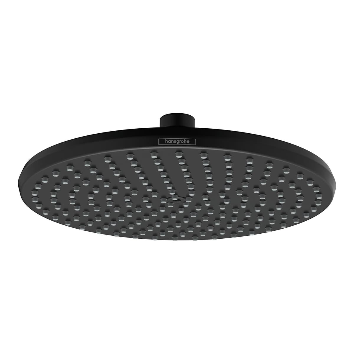 hansgrohe Locarno cabezal de ducha de lluvia PowderRain de 10 pulgadas Transicional 1 pulverización PowderRain en negro mate, 04823670