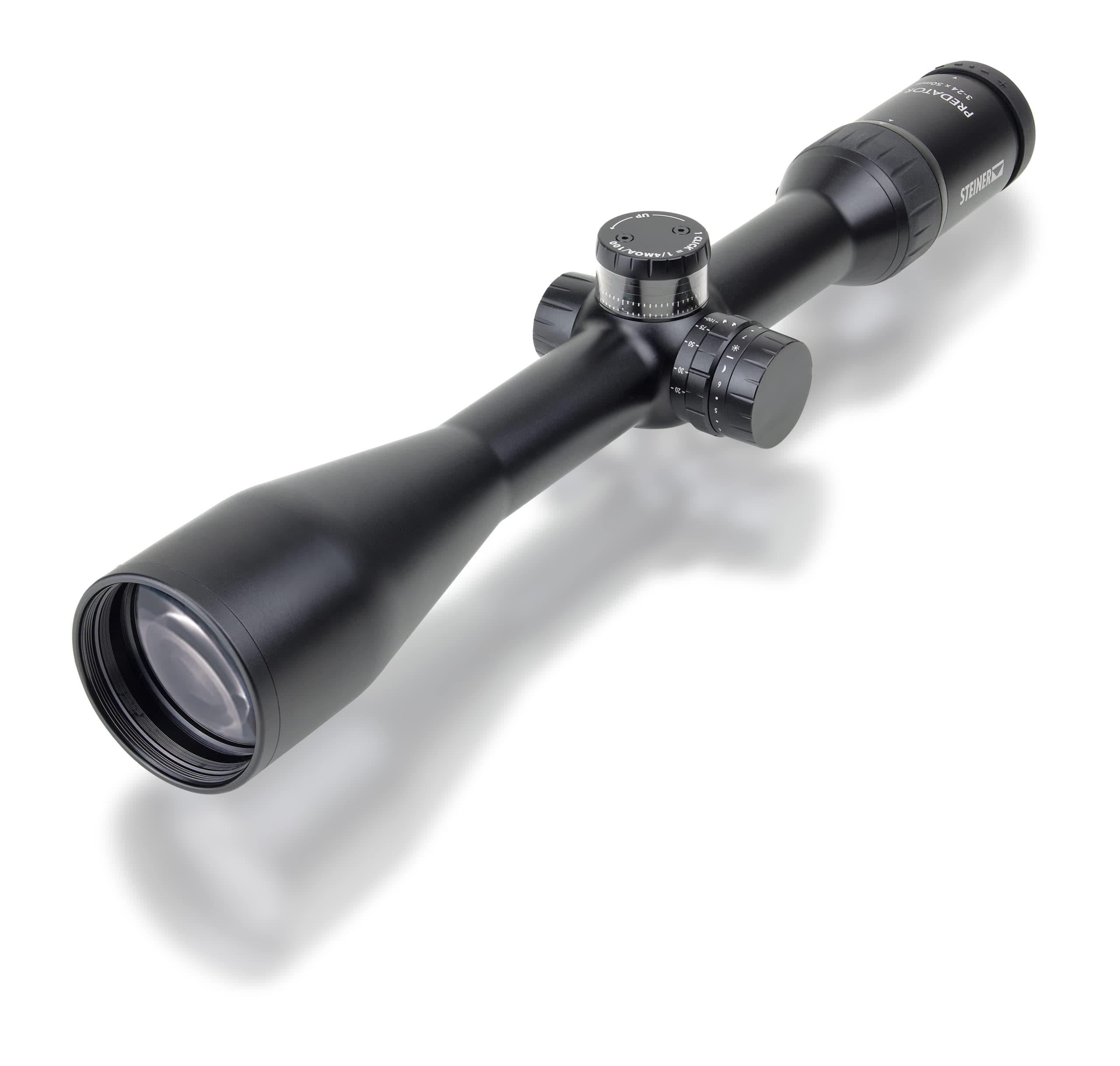 Steiner Predator 8 3-24x50mm - Visor de caza con retícula E3, torreta balística y Zero Mode 3003