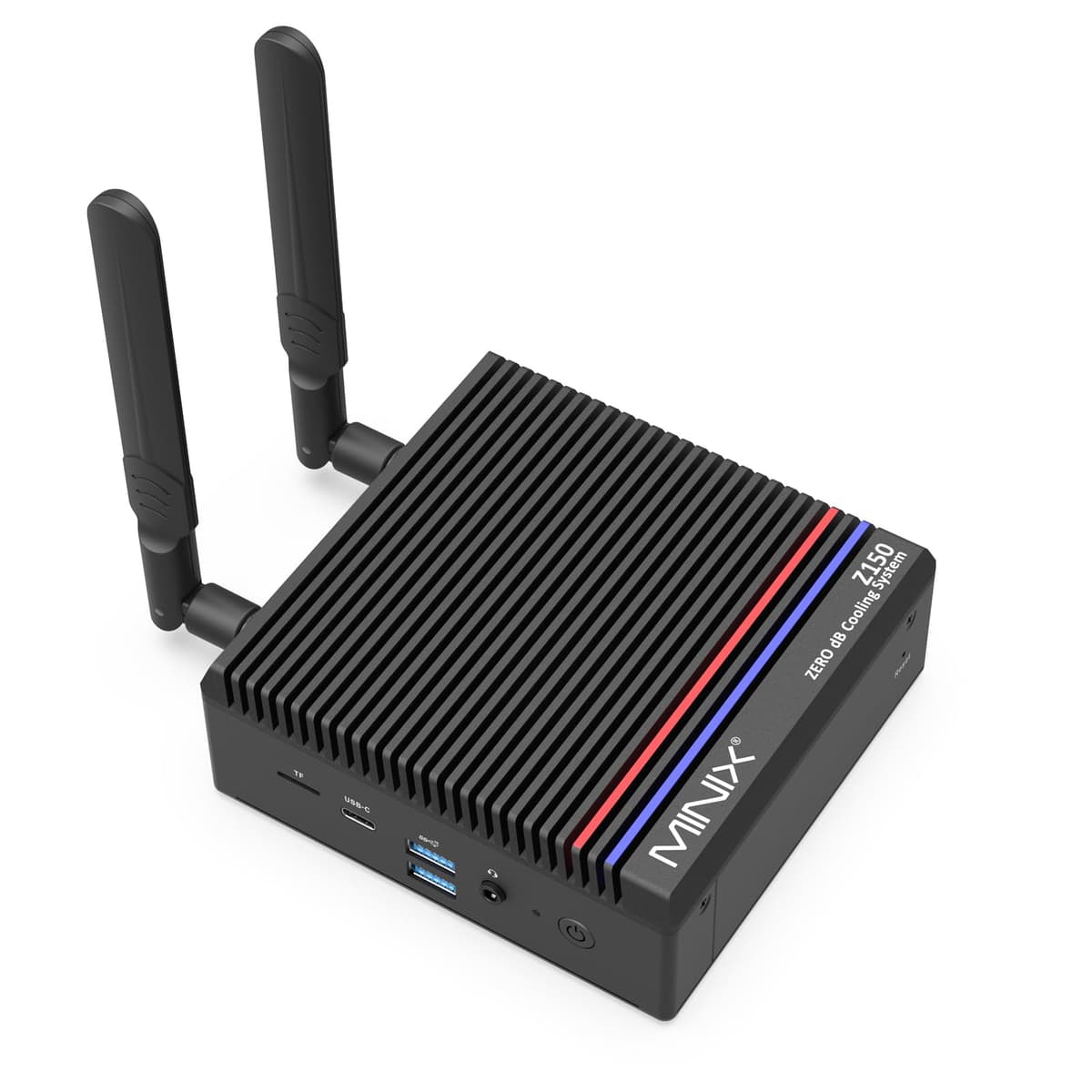 MINIX Z150 Mini PC Fanless 0dB, Intel N150 (mejora N100), 16GB DDR4/512GB SSD PCIe Gen3 x4/Salida dual 4K/LAN 2.5G/USB-C/Windows 11 Pro/Encendido automático, para oficina en casa, industrial y comercial NEO Z150-0dB