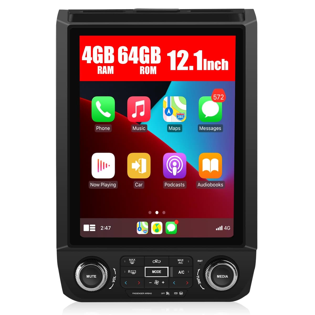 litillbuly radio para auto Android 13 de 12,1 pulgadas compatible con Ford F150 2015-2021, CarPlay inalámbrico Android Auto, Bluetooth, GPS
