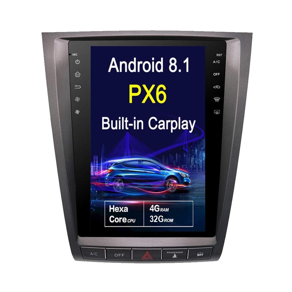 Flyunice 11.8 pulgadas Android 8.1 IPS Tesla Style 4GB RAM 32GB ROM estéreo para auto para Lexus GS 2004-2012 TS-1252S-432