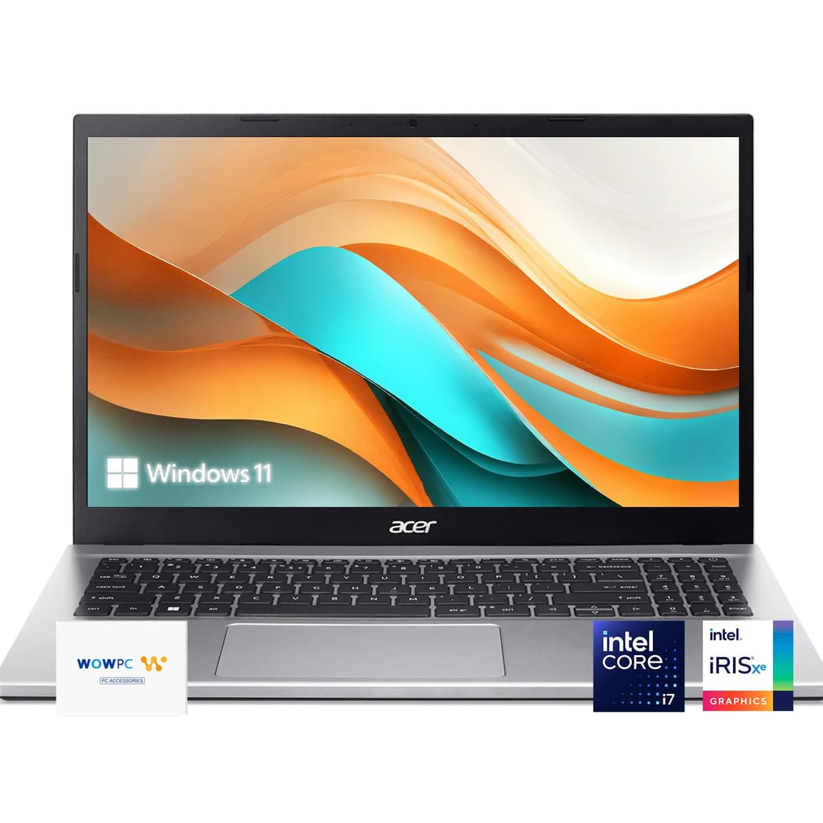 acer Aspire 3 Laptop | 15.6" FHD | Intel Core i7-1165G7 | Quad-core | Intel Iris Xe Graphics | 36GB RAM | 2TB PCIe SSD | Wi-Fi 6 | Larga duración de batería | Windows 11 | con USB de recuperación de sistema WOWPC