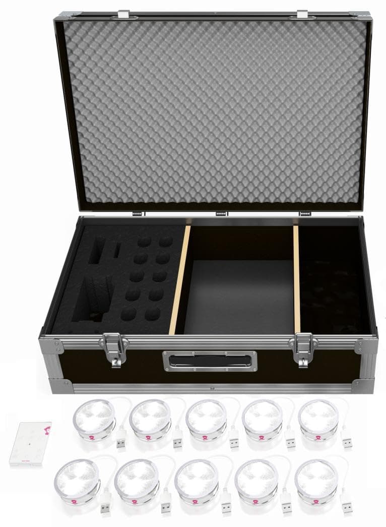 Ape Labs Coin 2+ - Uplight RGBaW IP65 con AmberWhite, 29 Presets, Control App y Remote 113067