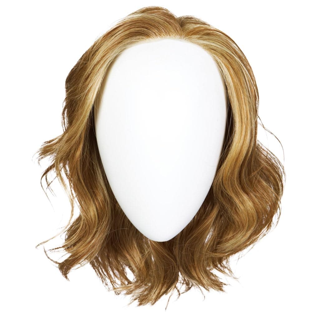 Hair u wear Raquel Welch Director's Pick Peluca en capas largo hasta los hombros con base anudada a mano, talla Petite-Average, RL11/25SS Honey Pecan