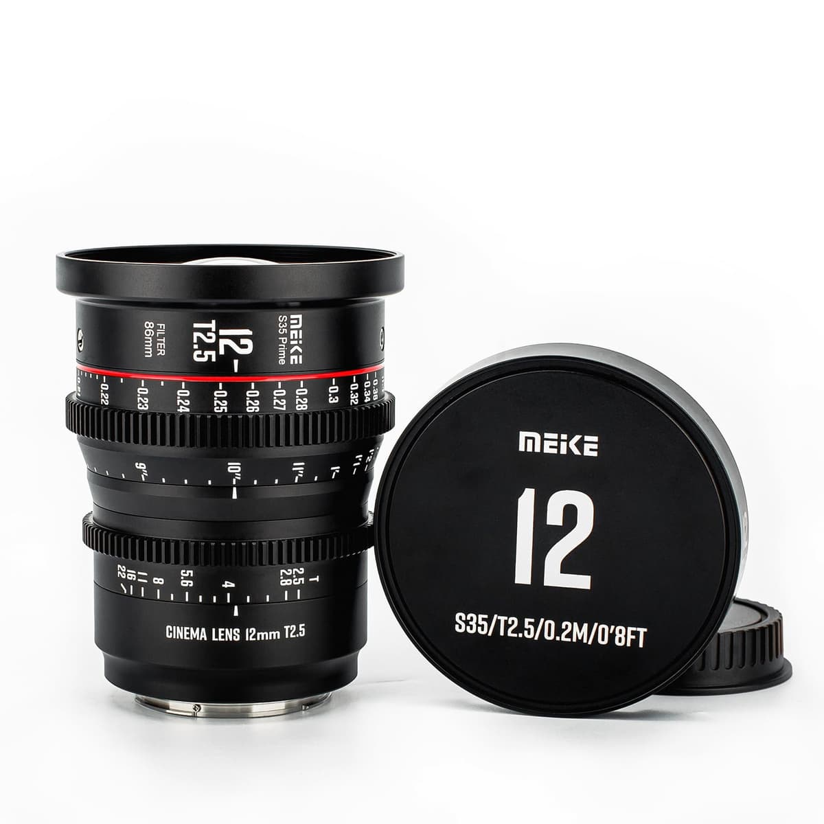MEKE Meike 12mm T2.5 S35 - Lente Cine Manual Prime EF-Mount MK-12T25S35-EF