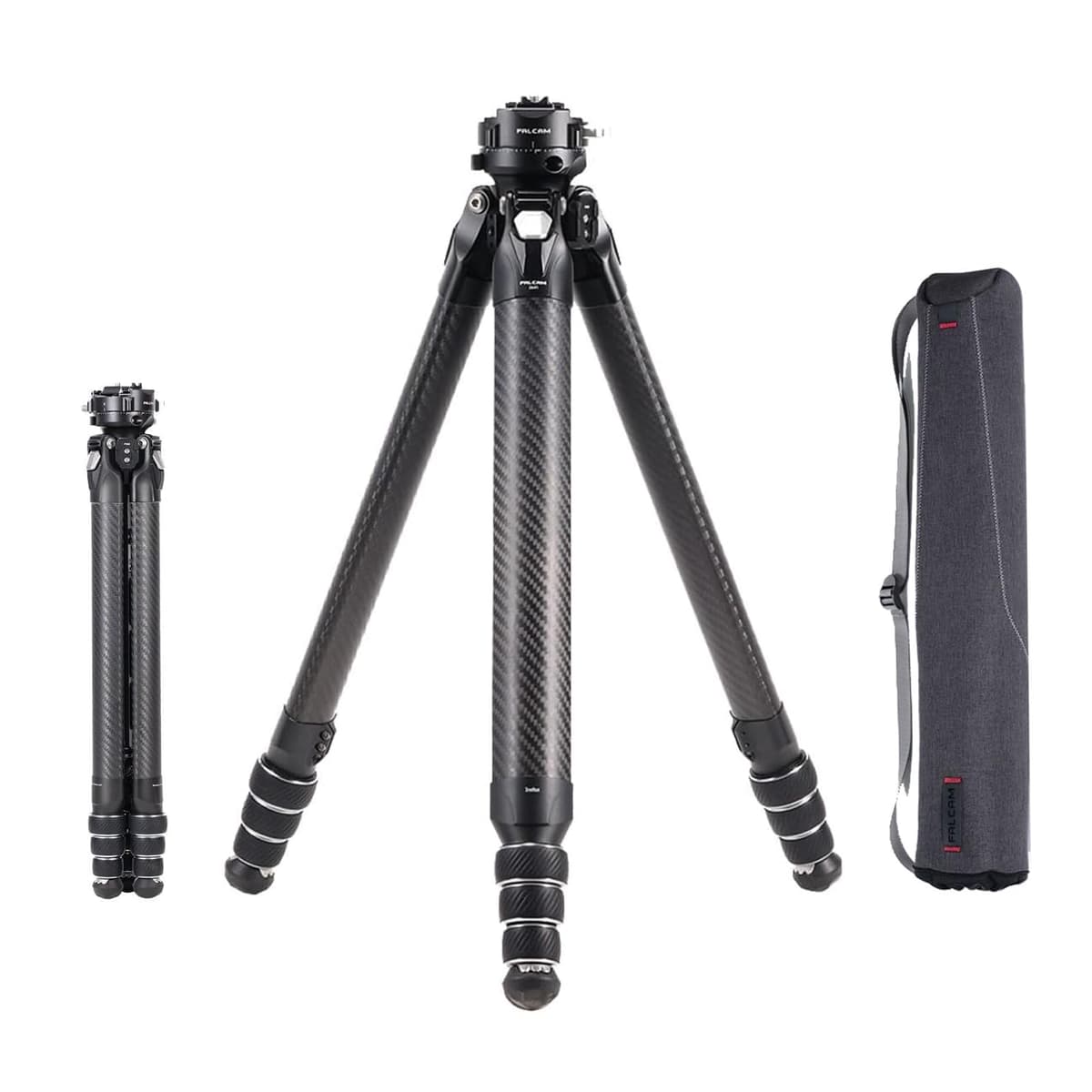 Kongeeker Falcam TreeRoot F38 Pro Trípode de Fibra de Carbono 61" con Cabezal 360° T00A4301