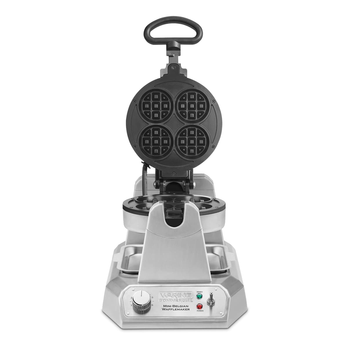 Waring Commercial WMB400X Wafflera Mini Belga Individual con Placas de Aluminio Fundido