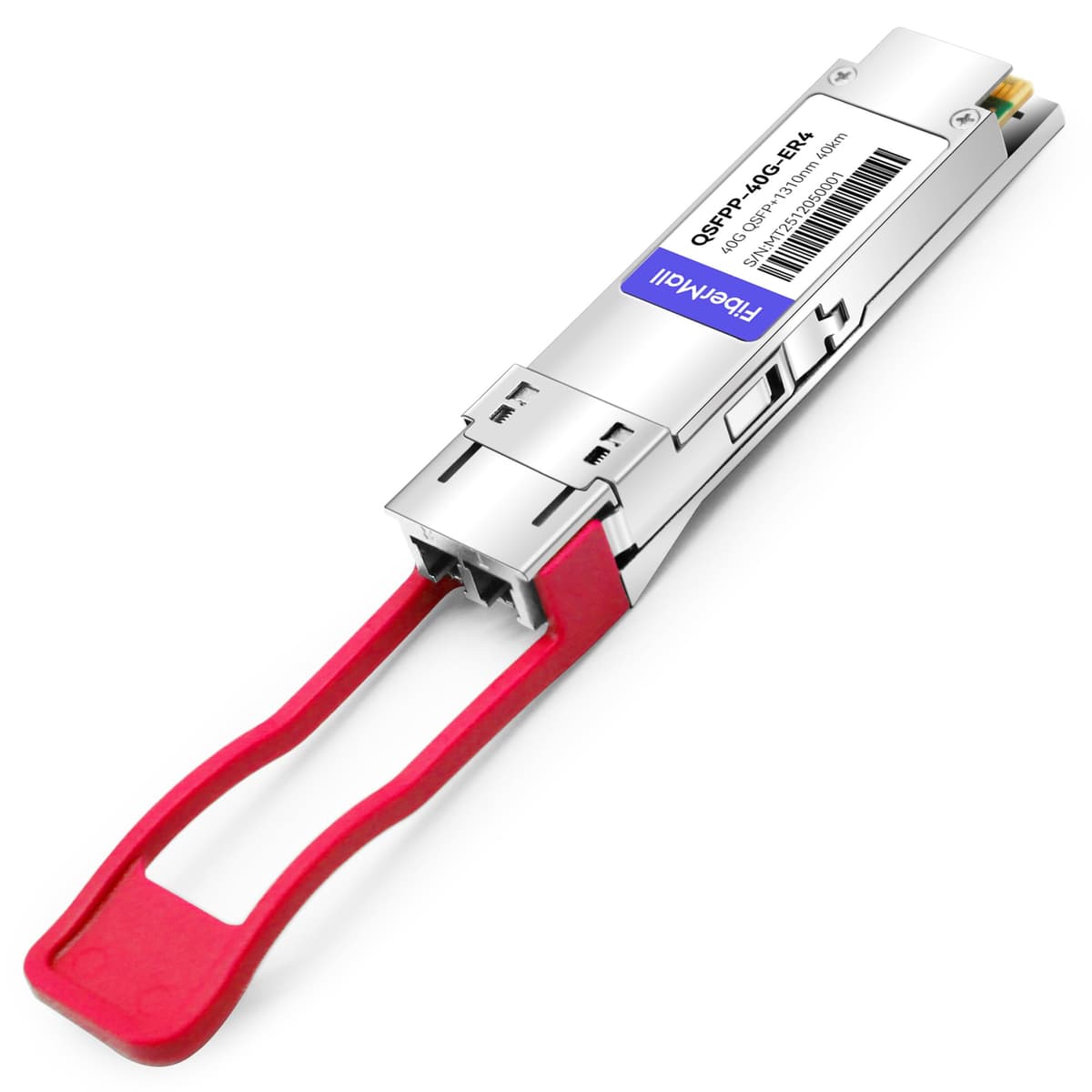 fiber mall 40G QSFP+ ER4 Transceptor Óptico Compatible - MC2210511-ER4, 40GBASE-ER4, 40km, LC SMF