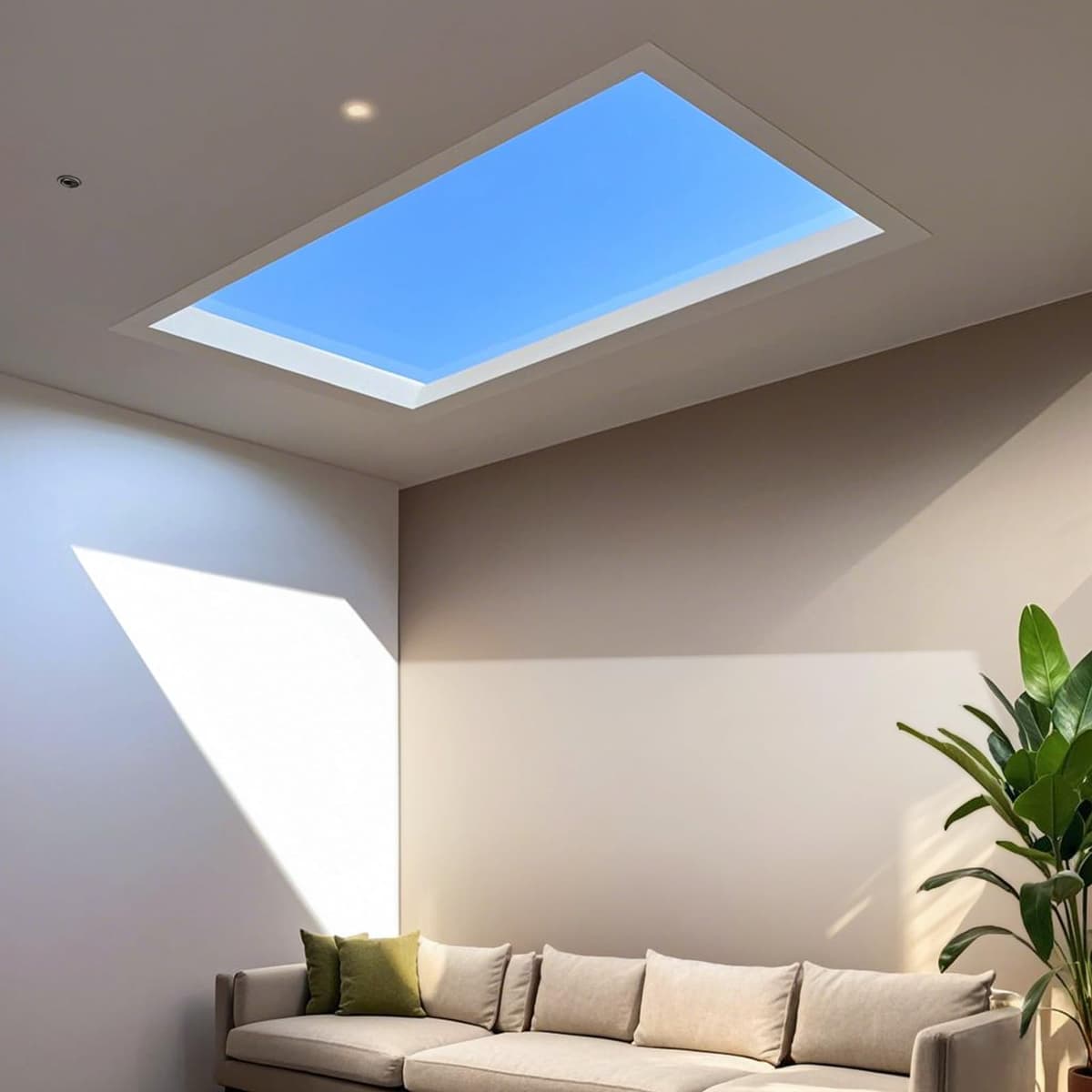 Stecutts Lámpara de Techo Skylight Inteligente Azul 4x1 ft con APP y Ritmo Biológico (4x1 Ft) skt-30