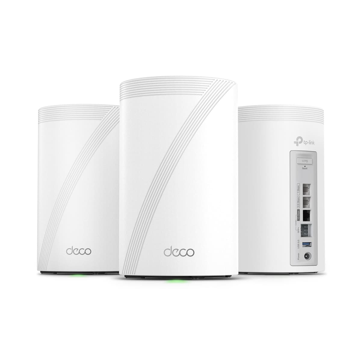 TP-Link Deco 7 Pro BE17000 Sistema Mesh Wi-Fi 7 Tri-Banda para Todo el Hogar | 9 Streams 17 Gbps | Combo 10G RJ45/SFP+ | Backhaul Cableado Multi-Gig | Hasta 8500 sq.ft | HomeShield, MLO, 320 MHz (Deco BE77 Paquete de 3) Deco BE77(3-Pack)