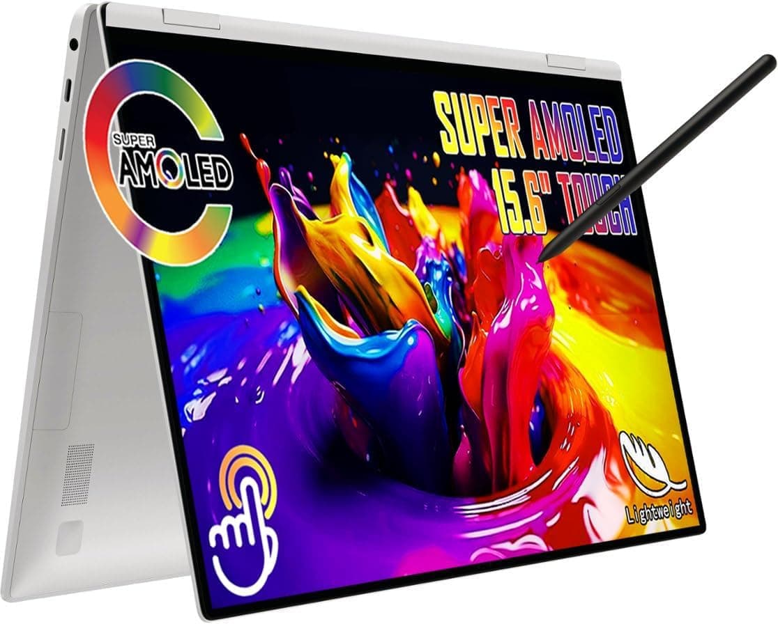Samsung Galaxy Book2 Pro 360 Portátil 2 en 1 para negocios, plateado