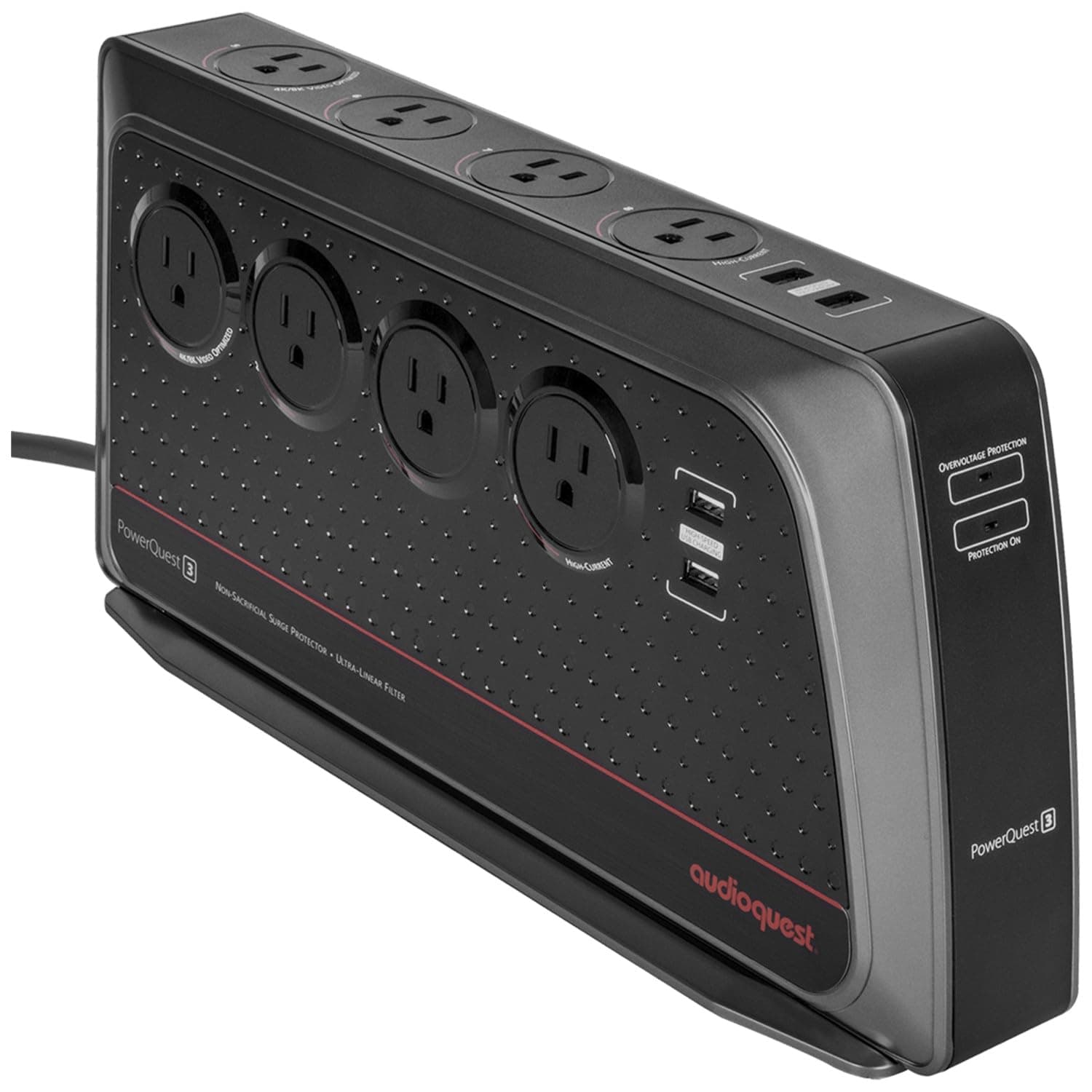 AudioQuest PowerQuest 3 acondicionador de corriente con 8 tomas y protector contra sobretensiones no sacrificial PQ3