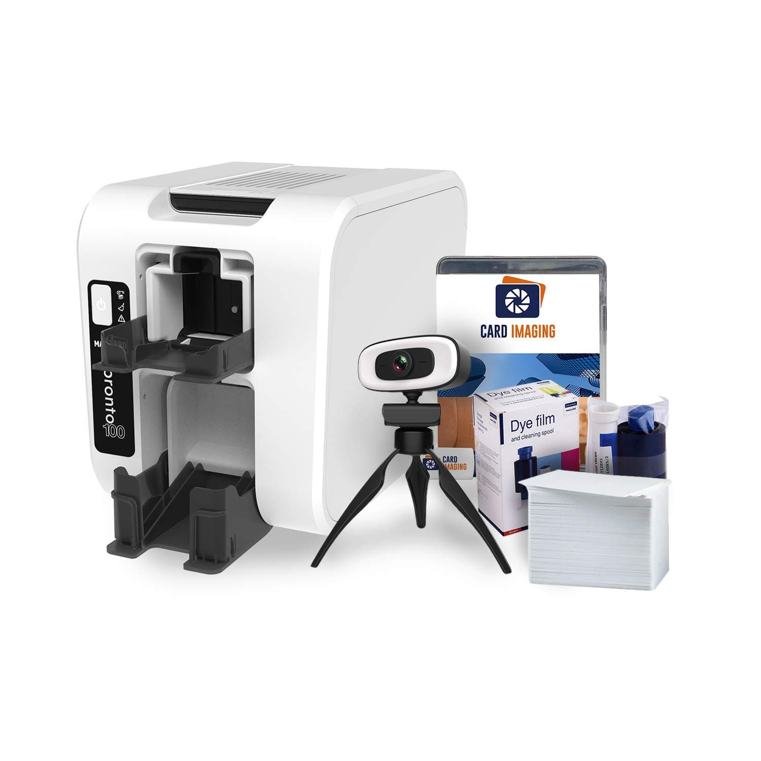 Magicard Pronto100 Single Side ID Card Printer & Supplies Package (3100-0001)