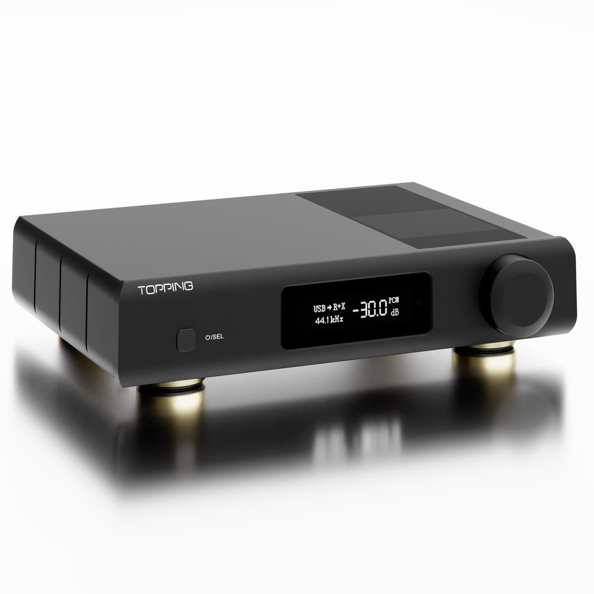 TOPPING D90 III DAC HiFi Balanceado Discreto con Nuevo Módulo PSRM, Bluetooth 5.1, PCM 768kHz/32bit, DSD512, Jitter Ultra Bajo, Trigger 12V, USB/Coax/Opt/AES/IIS, Decodificador/Preamp de Audio (Negro) TPD90III