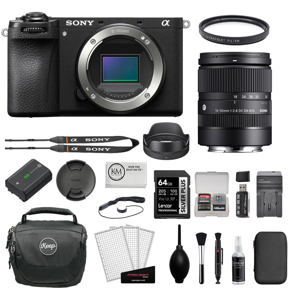Sony a6700 + Sigma 18-50mm f/2.8 Kit con 64GB y Accesorios (Bundle) ILCE6700B-004
