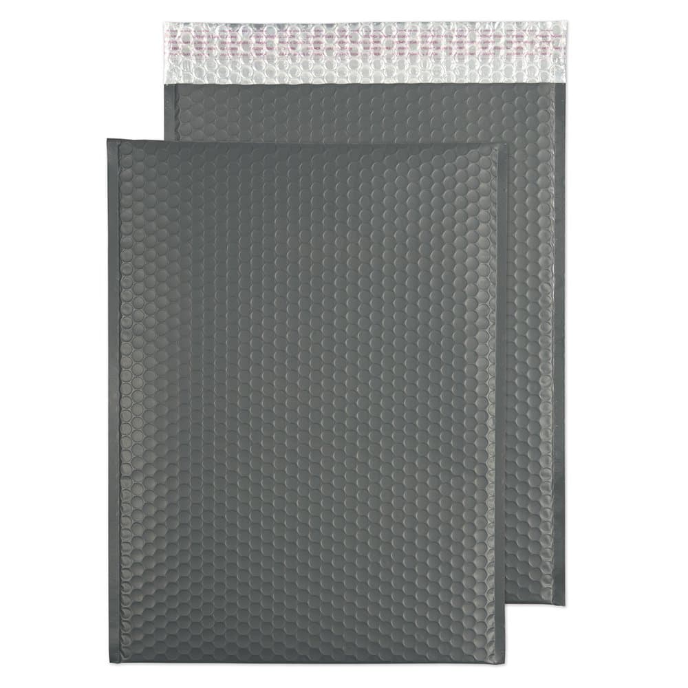 Blake Purely Packaging C3 450 x 324 mm Matt Metallic Bubble Envelopes Peel & Seal (MTGG450) Graphite Grey - Pack de 50