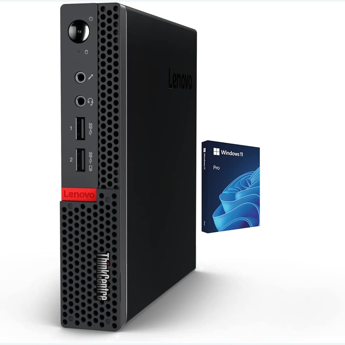 Lenovo ThinkCentre Tiny PC de Escritorio Empresarial • Procesador AMD • 16GB RAM • SSD PCIe 512GB • 2x DisplayPort • USB 3.1 Gen 1 • RJ-45 • Wi-Fi • Windows 11 Pro • Negro M625