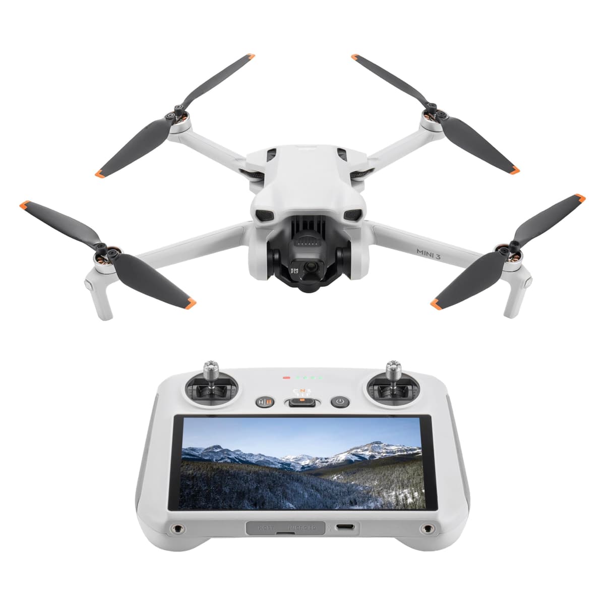DJI Mini 3 con control DJI RC (con pantalla) - 249 g, 38 min vuelo, cámara 1/1.3" 4K 6941565979629