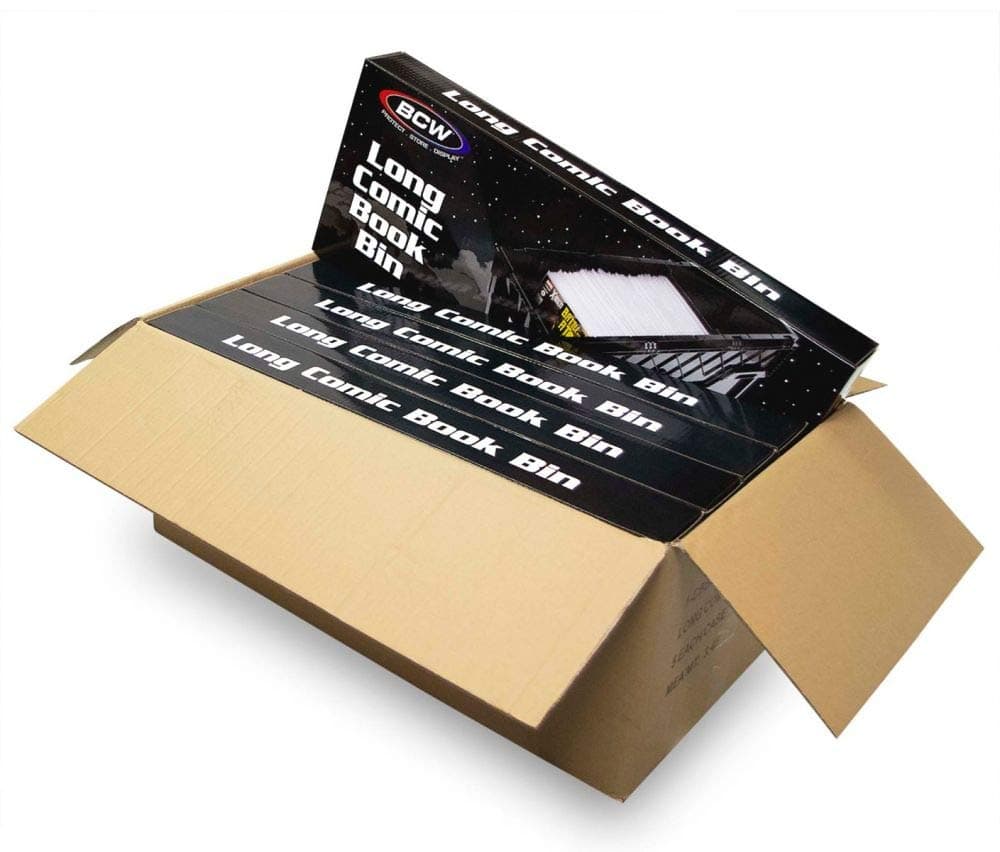BCW Long Comic Book Bin Caja Organizadora para 300 Cómics Negra 1-CBB-LONG-BLK-CASE